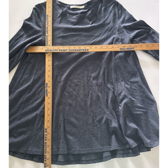 Peruvian Connection Blue Pima Cotton Boatneck Swing Top Long Sleeve Soft Sz M/L - Picture 5 of 6